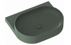 RAVAK Yard mosdótál 60.5x50 cm félkör alakú klasszikus matt XJX08060000 (XJX08060000)