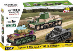 COBI COBI: Panzer I, Renault R35 és Valentine IX - 3 az 1-ben építőjáték (2740) (COBI-2740) - jatekshop
