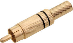 RCA összekötő kábel fekete-arany 1, 5m (1557)