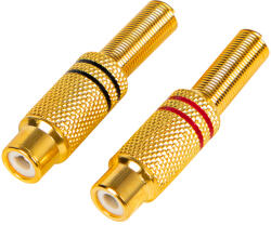 RCA csatlakozók piros-fekete, 2 db (96-746)