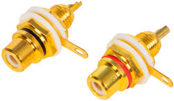 RCA aljzat szerelési arany fekete-piros 2db (96-747)