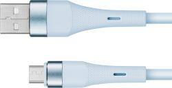Krüger&Matz USB kábel - microUSB 1 m szilikon kék Kruger&Matz Basic (KM1270-1BL)
