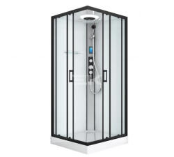 Sanotechnik MIAMI komplett hidromasszázs zuhanykabin elektronikával, fekete kerettel (CL21B) - ekereskedohaz