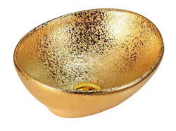 Sanotechnik Kerámiamosdó, síklapos, ovális, antik arany (S241G)