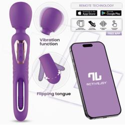 INTOYOU App Series Salma Flipping Tongue Wand with App Purple Vibrator