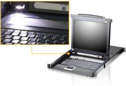 ATEN CL5708N-ATA-AG rack konzol 48, 3 cm (19") Fekete 1U (CL5708N-ATA-2XK06A1G) (CL5708N-ATA-2XK06A1G)