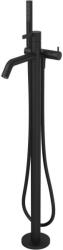 Laufen Kartell LAUFEN Szabadonálló kádtöltő csaptelep, 1250 mm szintetikus flexibilis tömlővel és kézizuhannyal, Matt Fekete H3213380811211 (H3213380811211)