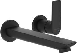 Laufen CITYPLUS Falba épített, egykaros mosdó csaptelep falon kívüli része, 2-pontos Simiboxhoz, Matt Titán Fekete HF505370428000 (HF505370428000)