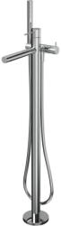 Laufen Twinplus Slim Szabadonálló kádtöltő csaptelep, 1250 mm szintetikus flexibilis tömlővel és kézizuhannyal, Króm HF505481100000 (HF505481100000)