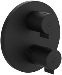Laufen THERM Falbaépített termosztátos kád-zuhany csaptelep , Matt Titán Fekete HF506577428000 (HF506577428000)