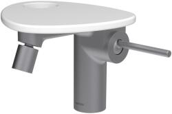 Laufen ADA Bidé csaptelep, Click-Clack lefolyófedővel, tálca lyukkal, Rozsdamentes Acél/Matt Fehér HF506710502000 (HF506710502000)