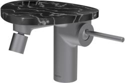 Laufen ADA Bidé csaptelep, Click-Clack lefolyófedővel, tálca lyukkal, Rozsdamentes Acél/Márvány Fekete HF506710506000 (HF506710506000)