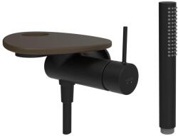 Laufen ADA Falra szerelt zuhany csaptelep, 1-pontos Simiboxhoz, kiegészítőkkel, tálca lyukkal, Fekete/Matt Kávé HF506755514000 (HF506755514000)