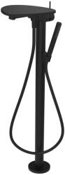 Laufen ADA Szabadon álló kád csaptelep, kiegészítőkkel, tálca lyuk nélkül, Fekete/Matt Fekete HF506781513060 (HF506781513060)