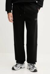 HUGO BOSS pamut melegítőnadrág fekete, sima, 50546683 - fekete S