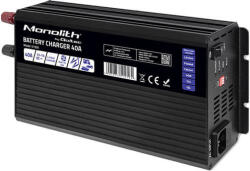 Qoltec Okostöltő LiFePO4 AGM GEL SLA akkumulátorokhoz 40A 12V