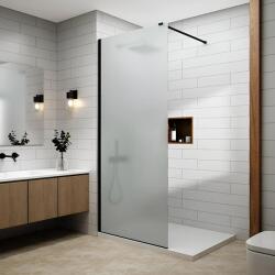 Water Fun Walk-in || Black Perete de duș, gravat cu acid, cu sticlă mată 100, 200cm, 8mm (WAB-1000) - casasclipitoare
