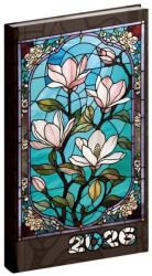 REALSYSTEM Zsebnaptár REALSYSTEM Picture álló fehér lapos Ólomüveg 2026 (5811-73) - tonerpiac