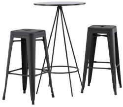  Étkezőgarnitúra Dallas 4263 (Fekete)