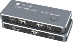 Techly IDATA KVM-DPC8K KVM kapcsoló Szürke (IDATA KVM-DPC8K) (IDATA KVM-DPC8K)