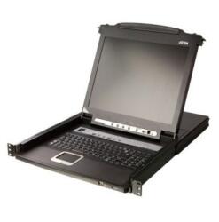 ATEN CL5716MW rack konzol 43, 9 cm (17.3") 1920 x 1080 pixelek Fém, Műanyag Fekete 1U (14.01. 7414) (14.01.7414)
