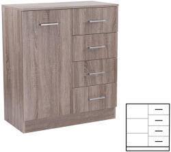 Leziter Comodă Miami cu 1 ușă și 4 sertare 80x92 cm stejar York-stejar York (LMK1A4FYTYT) Comoda