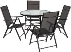 Leziter Set mobilier de grădină Tessa 4+1 negru (XY-RT90_YLFC-012S_4)