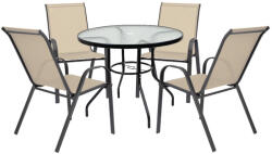 Leziter Set mobilier de grădină Tanger 4+1 bej (XY-RT90_YX-C04_4)