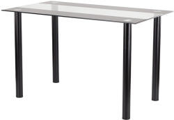 Leziter Masă de dining pătrată Riona 120 cm din sticlă neagră (LUA120B)
