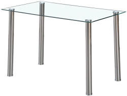 Leziter Masă de dining pătrată Berna 120 cm din sticlă transparentă (LUA120W)