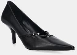 MICHAEL Michael Kors bőr tűsarkú Selina fekete, 40F5SLMP4L. 001 - fekete Női 40