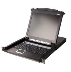 ATEN CL5708MW rack konzol 43, 9 cm (17.3") 1920 x 1080 pixelek Fém, Műanyag Fekete 1U (14.01. 7407) (14.01.7407)