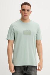 HUGO pamut póló zöld, nyomott mintás, 50546867 - zöld M