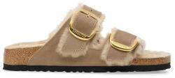 Birkenstock velúr papucs Arizona Big Buckle Shearling bézs, 1030384 - bézs Női 36