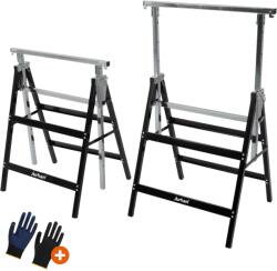 Jurhan DANNY teleszkópos állvány, 2 darabos készlet, max. 200kg, 60x56x81-130cm, ezüst/fekete Jurhan