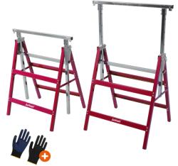Jurhan DANNY teleszkópos állvány, 2 darabos készlet, max. 200kg, 60x56x81-130cm, ezüst/piros Jurhan