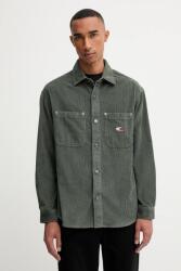 Tommy Hilfiger kordbársony ing galléros, zöld, relaxed, DM0DM22016 - zöld M