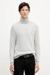 Tommy Hilfiger gyapjúkeverék pulóver könnyű, szürke, garbónyakú, MW0MW40446 - szürke XL - answear - 54 990 Ft