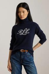 Ralph Lauren kasmír pulóver sötétkék, garbónyakú, 200P03372 - sötétkék XS