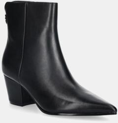 Guess bőr csizma HALISA fekete, magassarkú, FLFHAL LEA10 - fekete Női 40