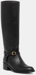 Ralph Lauren bőr csizma Riding Boot fekete, lapos talpú, 818963422002 - fekete Női 37.5