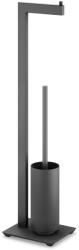 ZACK Suport hârtie igienică și perie WC LINEA 72 cm, negru, oțel inoxidabil, Zack (ZACK40572)
