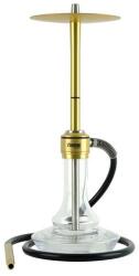 Oduman Nova Hookah Gold Body Clear Glass