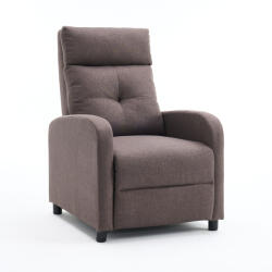  Manuális fekvőfotel, relax fotelágy push back, szürkésbarna szövet (JNF-MANUAL-FABRIC-DARK BROWN) JN-R8003A51