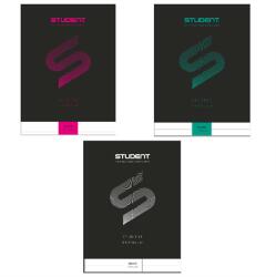 ICO Füzet A/4 vonalas ICO STUDENT 32lap 81-32 fekete, többfajta borító mintával, minőségi füzet