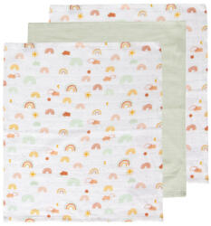 Muszlin arctörlő kendő 3 db csomagolásban - Rainbow Sky
