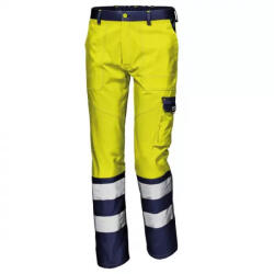 Sir Safety System MISTRAL jól láthatósági munkavédelmi nadrág, sárga/kék (SSY-MC3521ED-54)