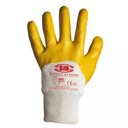 Sir Safety System MIRÓ nitrilmártott védőkesztyű, sárga* (SSY-MA1211E0-10)