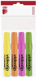 ICO Szövegkiemelő készlet 1-4mm, Videotip Ico, 4 klf. szín - delfinbuvar