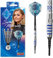 BULL'S Darts Sarah Milkowski Soft Dart, 90 %, 20g gravírozott